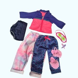 8 Pcs Lot of Doll Clothes & Accessories Fits 18 inch American Girl